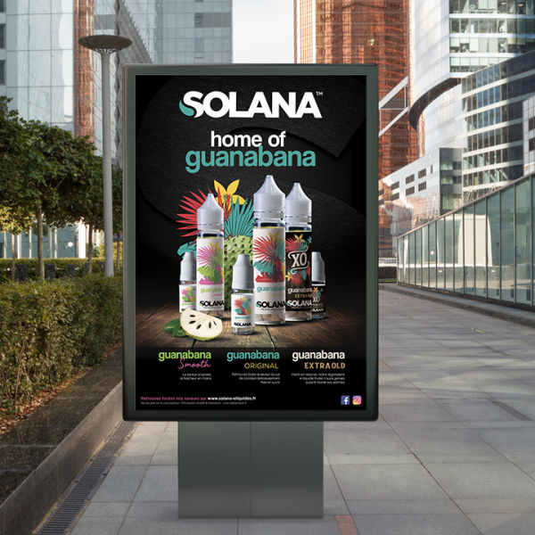 affiche publicitaire pour Solana
