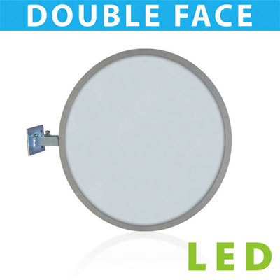 Caisson lumineux double face rond